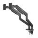 Manhattan Support de bureau double pour TV/moniteurs (bras à ressort à Bras articulé), écrans 13" à 45", fixation à l'arrière par pince ou passe-câble, Compatibilité VESA : 75x75 et 100x100 mm (vérifiez les dimensions des quatre trous de fixatio