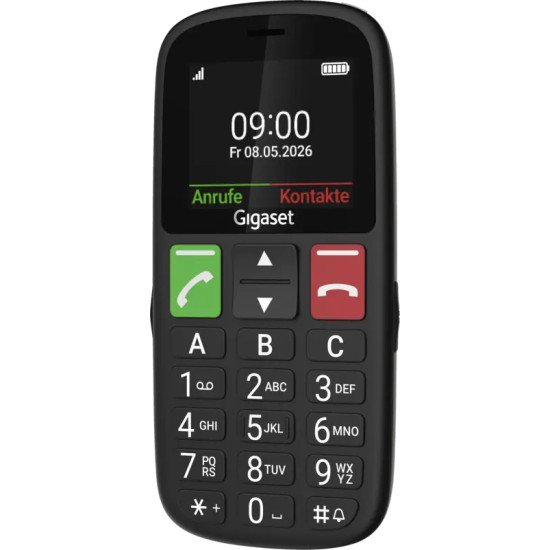 Gigaset GL30 5,59 cm (2.2") 106 g Noir Téléphone pour seniors