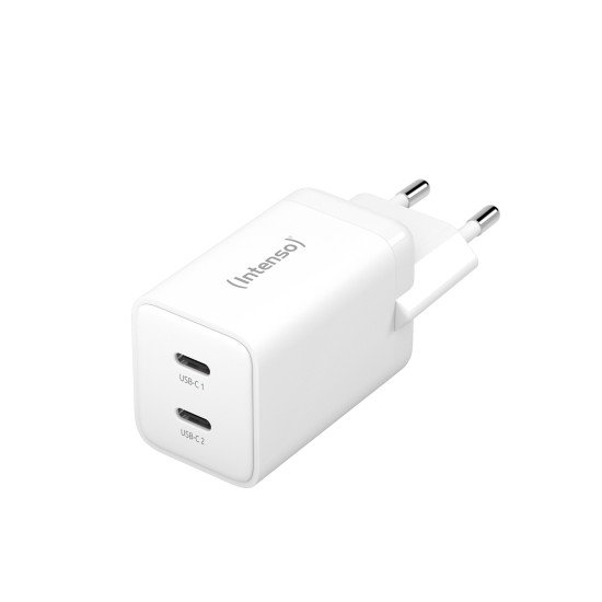 Intenso POWER ADAPTER 2XUSB-C GAN/7804012 Universel Blanc Secteur Charge rapide Intérieure