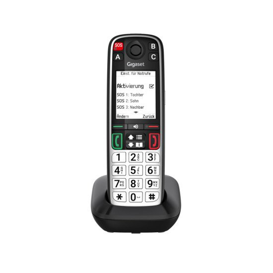 Gigaset EASY 500 Téléphone analog/dect Identification de l'appelant Noir, Argent