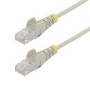 StarTech.com Câble Ethernet CAT6 Gris Fin de 5m, Sans Accroc, 100W PoE, UTP, LSZH, Fil de Cuivre Pur 28AWG, Cordon Patch Réseau RJ45 avec Serre-Câble, Contrôlé Fluke