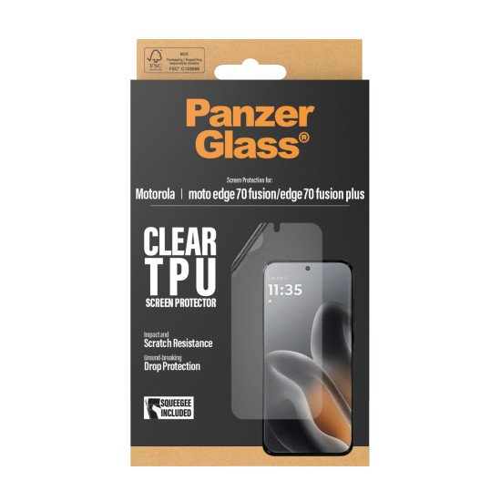 PanzerGlass ® Screen Protector Motorola moto edge 70 Fusion | edge 70 Fusion+ | Ultra-Wide Fit Protection d'écran transparent 1 pièce(s)
