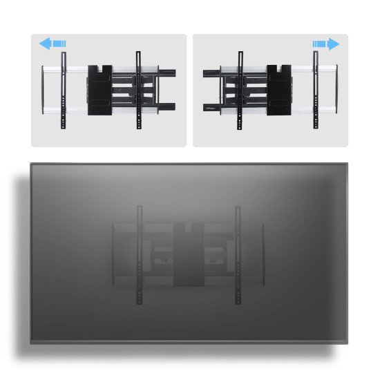 StarTech.com Support Mural Articulé Ultra Fin pour Téléviseurs à Écran Plat Jusqu'à 65" et 45kg, VESA 600x400, Conforme TAA, Profil Bas