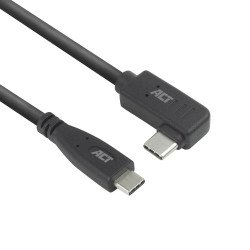 ACT Câble USB 3.0 10 Gbit/s 60 W USB Type-C (droit) vers USB Type-C (coudé à gauche/droite), 0,5 mètre ACT Câble USB 3.0 10 Gbit/s 60 W USB Type-C (droit) vers USB Type-C (coudé à gauche/droite), 0,5 mètre