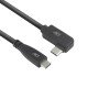 ACT Câble USB 3.0 10 Gbit/s 60 W USB Type-C (droit) vers USB Type-C (coudé à gauche/droite), 3 mètre