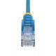StarTech.com Câble Ethernet CAT6 Bleu Fin de 15m, Sans Accroc, 100W PoE, UTP, LSZH, Fil de Cuivre Pur 28AWG, Cordon Patch Réseau RJ45 avec Serre-Câble, Contrôlé Fluke