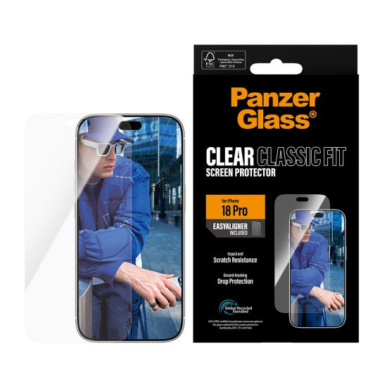 PanzerGlass ® Screen Protector iPhone 2026 Pro | Classic fit w. EasyAligner Protection d'écran transparent 1 pièce(s)