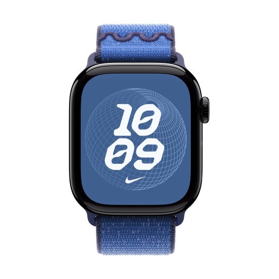 Apple Nike Sport Loop Bande Bleu Nylon, Polyester recyclé, Spandex Apple Nike Sport Loop Bande Bleu Nylon, Polyester recyclé, Spandex