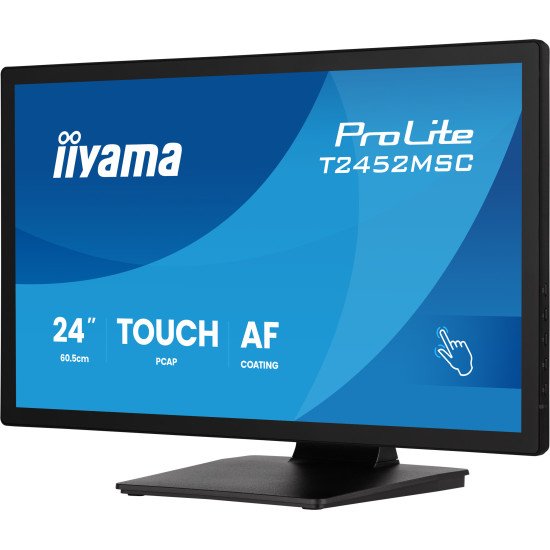 iiyama ProLite T2452MSC-B2 écran PC 61 cm (24") 1920 x 1080 pixels Full HD Écran tactile Noir