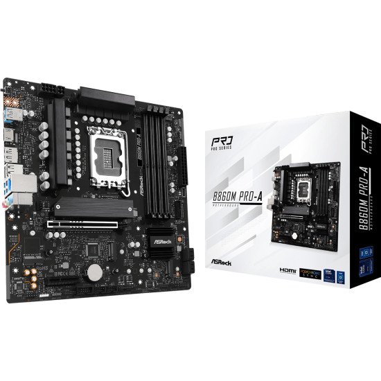 Asrock B860M Pro-A Intel B860 LGA 1851 (Socket V1) micro ATX Asrock B860M Pro-A Intel B860 LGA 1851 (Socket V1) micro ATX