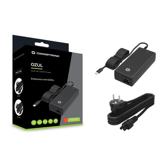 Conceptronic OZUL03BE adaptateur de puissance & onduleur Intérieure 100 W Noir Conceptronic OZUL03BE adaptateur de puissance & onduleur Intérieure 100 W Noir