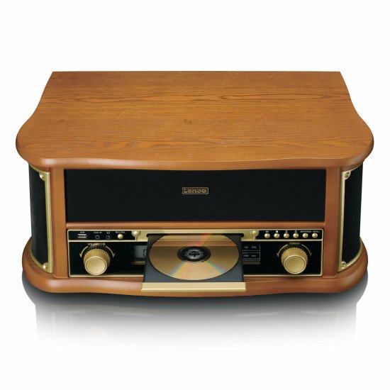 Lenco TCD-2551WD platine Tourne-disque entraîné par courroie Bois Automatique