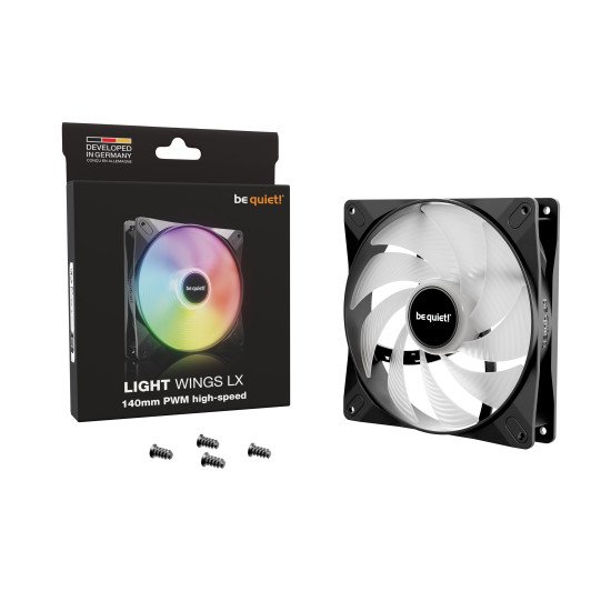 be quiet! Light Wings LX 140 mm PWM | Ventilateur PC ARGB high-speed