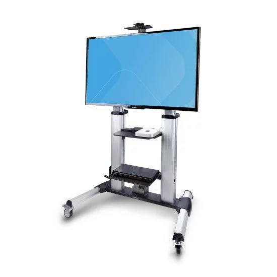 StarTech.com Support TV à Roulettes pour Écrans Plats de 60 à 100 pouces jusqu'à 100 kg, Réglage en Hauteur par Manivelle, Support/Chariot Télé Mobile StarTech.com Support TV à Roulettes pour Écrans Plats de 60 à 100 pouces jusqu'à 100 kg, Réglage en Hauteur par Manivelle, Support/Chariot Télé Mobile