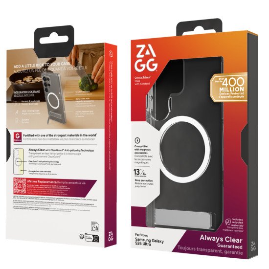 ZAGG Crystal Palace Snap KS coque de protection pour téléphones portables 17,5 cm (6.9") Housse Transparent