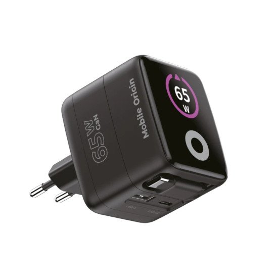 Mobile Origin MO-65WDCH-PW3 chargeur d'appareils mobiles Universel Noir Secteur Charge rapide Intérieure