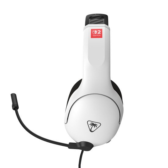 Turtle Beach Airlite Fit Noir et Blanc Casque de gaming filaire sous licence officielle pour Nintendo Switch 2, Nintendo Switch, Lite - Modèle OLED