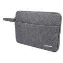 Manhattan Housse Seattle pour ordinateur portable 14,5", grise, rembourrée, intérieur ultra doux, compartiment principal à double zip, poche avant zippée, boucle de transport, résistante à l'eau, garantie 3 ans