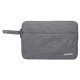 Manhattan Housse Seattle pour ordinateur portable 14,5", grise, rembourrée, intérieur ultra doux, compartiment principal à double zip, poche avant zippée, boucle de transport, résistante à l'eau, garantie 3 ans