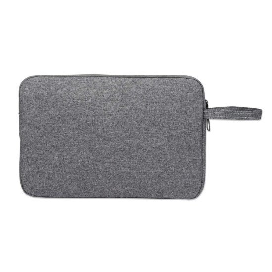 Manhattan Housse Seattle pour ordinateur portable 14,5", grise, rembourrée, intérieur ultra doux, compartiment principal à double zip, poche avant zippée, boucle de transport, résistante à l'eau, garantie 3 ans