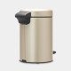 Brabantia NewIcon Treteimer 3 Liter 3 L Rond Champagne