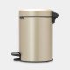 Brabantia NewIcon Treteimer 3 Liter 3 L Rond Champagne