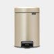 Brabantia NewIcon Treteimer 3 Liter 3 L Rond Champagne