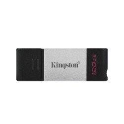 Kingston DataTraveler 80 clé USB 128 Go USB Type-C 3.2 Gen 1 (3.1 Gen 1) Noir, Argent Kingston DataTraveler 80 clé USB 128 Go USB Type-C 3.2 Gen 1 (3.1 Gen 1) Noir, Argent