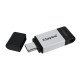 Kingston DataTraveler 80 clé USB 128 Go USB Type-C 3.2 Gen 1 (3.1 Gen 1) Noir, Argent
