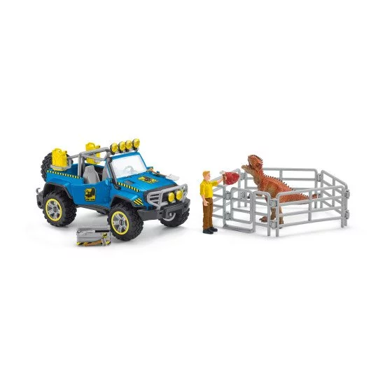 schleich Dinosaurs Voiture tout-terrain avec avant-poste Dino schleich Dinosaurs Voiture tout-terrain avec avant-poste Dino