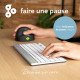 R-Go Tools Clavier ergonomique R-Go Compact Break, clavier compact avec logiciel de pause, AZERTY (BE), Bluetooth, blanc
