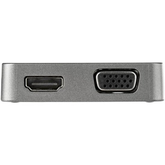 StarTech.com DKT31CHVL station d'accueil Avec fil USB 3.2 Gen 2 (3.1 Gen 2) Type-C Noir, Argent