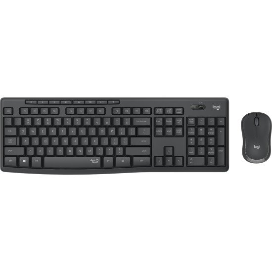 Logitech MK295 Silent Wireless Combo clavier Souris incluse RF sans fil AZERTY Français Graphite