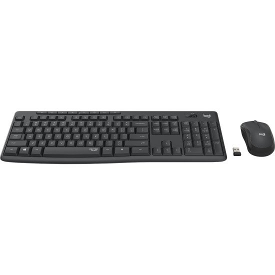 Logitech MK295 Silent Wireless Combo clavier Souris incluse RF sans fil AZERTY Français Graphite