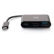 C2G Mini station d'accueil USB-C 3 en 1 avec HDMI, USB-A et USB-C, alimentation électrique jusqu'à 60 W - 4K 30 Hz