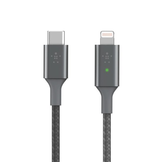 Belkin Smart LED USB-C to Lightning Gris