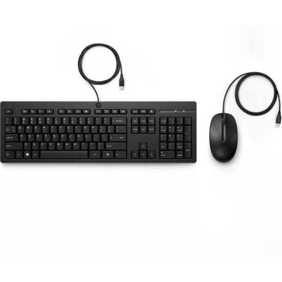 HP 225 Wired Mouse and KB G2 Belgium - English localization AZERTY BE - Maus - AZERTY clavier Souris incluse Bureau USB Noir HP 225 Wired Mouse and KB G2 Belgium - English localization AZERTY BE - Maus - AZERTY clavier Souris incluse Bureau USB Noir