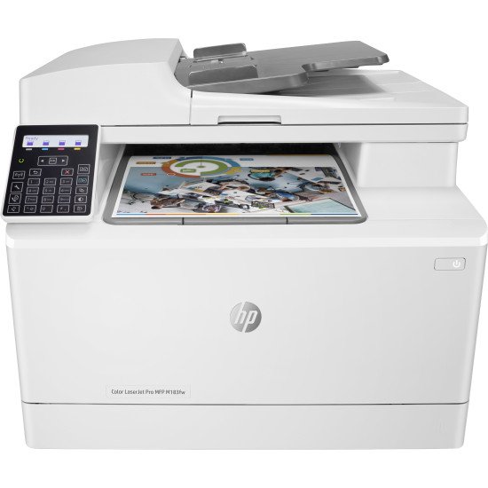 HP Color LaserJet Pro Imprimante multifonction M183fw, Impression, copie, scan, fax, Chargeur automatique de documents de 35 feuilles; Eco-énergétique; Sécurité renforcée; Wi-Fi double bande