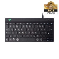 R-Go Tools R-Go Clavier Compact Break, QWERTZ (DE), noir, filaire R-Go Tools R-Go Clavier Compact Break, QWERTZ (DE), noir, filaire