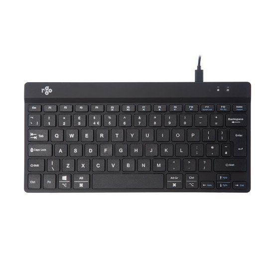 R-Go Tools R-Go Clavier Compact Break, QWERTY (UK), noir, filaire