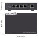 Intellinet Prolongateur Ultra PoE Gigabit 4 ports, extension PoE jusqu'à 100 m, budget PoE 90 W, 4 ports PSE jusqu'à 30 W, compatible IEEE 802.3bt/at/af, boîtier métal, Alimentation par Ethernet, Power Over Ethernet, garantie de 3 ans