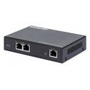 Intellinet Prolongateur Ultra PoE Gigabit 2 ports, extension PoE jusqu'à 100 m, budget PoE 60 W, 2 ports PSE de 30 W chacun, compatible IEEE 802.3bt/at/af, boîtier métal, Alimentation par Ethernet, Power Over Ethernet, garantie de 3 ans