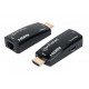 Manhattan Kit d'extension HDMI compact 1080p@60 Hz sur Ethernet, étend le signal jusqu'à 60 m via un seul câble Ethernet Cat6, inclut émetteur et récepteur, alimentation par câble, design ultra-fin, noir, garantie de 3 ans