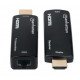 Manhattan Kit d'extension HDMI compact 1080p@60 Hz sur Ethernet, étend le signal jusqu'à 60 m via un seul câble Ethernet Cat6, inclut émetteur et récepteur, alimentation par câble, design ultra-fin, noir, garantie de 3 ans