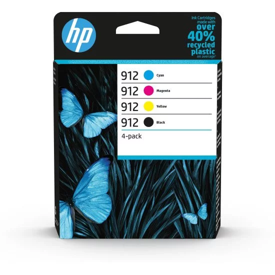 HP 912 4 pièce(s) Original Rendement standard Noir, Cyan, Magenta, Jaune HP 912 4 pièce(s) Original Rendement standard Noir, Cyan, Magenta, Jaune