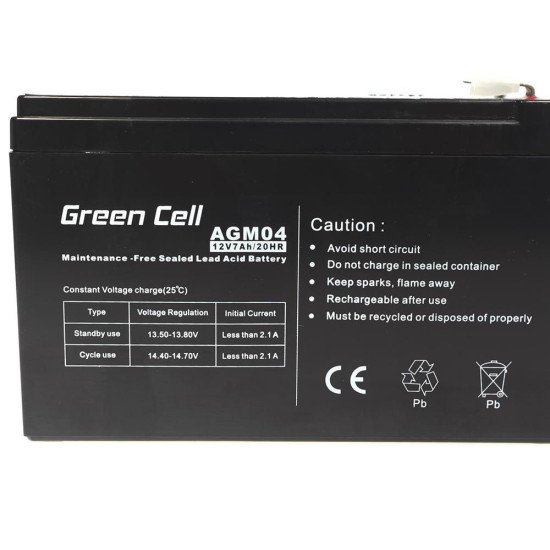 Green Cell AGM04 Batterie de l'onduleur Sealed Lead Acid (VRLA) 12 V 7 Ah