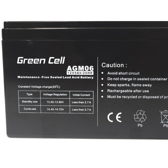 Green Cell AGM06 Batterie de l'onduleur Sealed Lead Acid (VRLA) 12 V 9 Ah