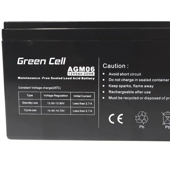 Green Cell AGM06 Batterie de l'onduleur Sealed Lead Acid (VRLA) 12 V 9 Ah Green Cell AGM06 Batterie de l'onduleur Sealed Lead Acid (VRLA) 12 V 9 Ah