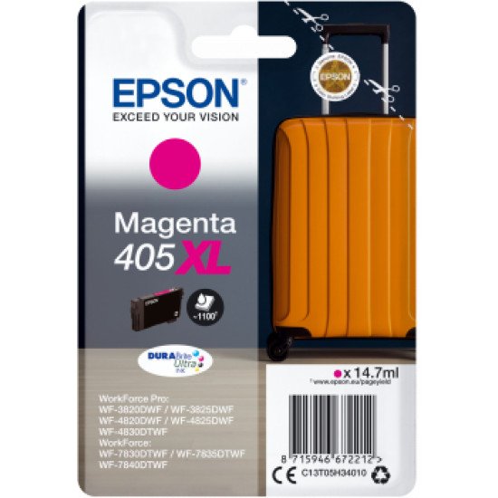 Epson 405XL DURABrite Ultra Ink 1 pièce(s) Original Rendement élevé (XL) Magenta
