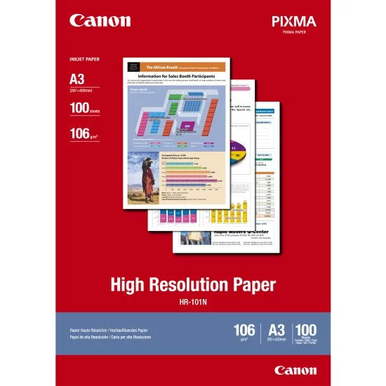 Canon Papier haute résolution A3 HR-101N - 100 feuilles Canon Papier haute résolution A3 HR-101N - 100 feuilles